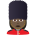 💂🏿‍♀️ woman guard: dark skin tone display on JoyPixels